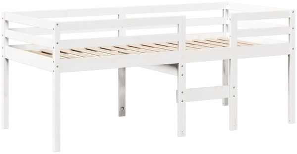 vidaXL Hochbett mit Dach Weiß 80x200 cm Massivholz Kiefer 3281975 Bild 7