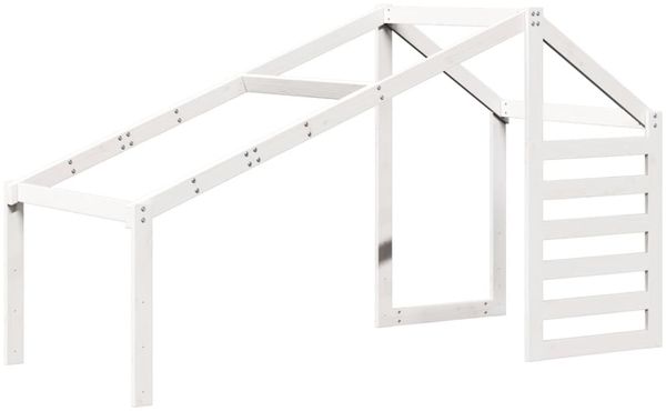 vidaXL Hochbett mit Dach Weiß 80x200 cm Massivholz Kiefer 3281975 Bild 8