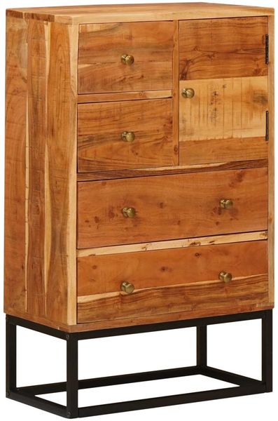 vidaXL Schubladenkommode Natur 55 x 30 x 90 cm Massivholz Akazie 4104616
