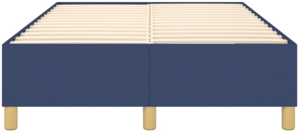 vidaXL Polsterbett, Stoff, Blau, 120x200 cm, Natur Bild 4
