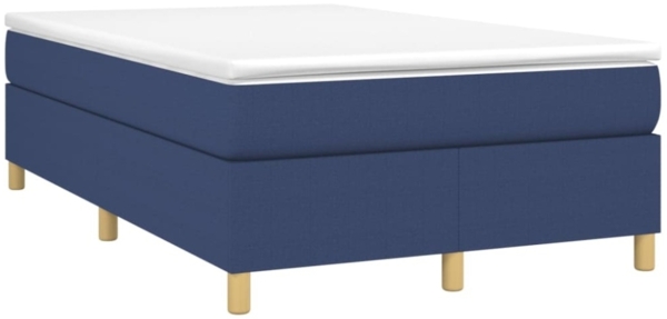 vidaXL Polsterbett, Stoff, Blau, 120x200 cm, Natur Bild 3