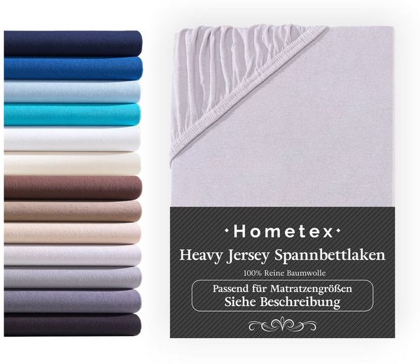 Hometex Premium Textiles Spannbettlaken Exclusive Split Topper-Spannbettlaken, Jersey, Gummizug: rundum, 100% Baumwolle Premium Qualität 160 g/m²