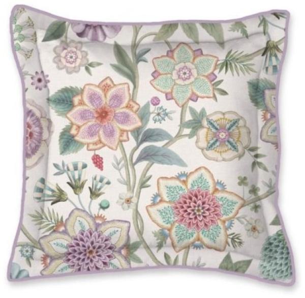 Pip Studio Zierkissen Quadratisch Viva Las Flores Weiß (45x45 cm) 320925