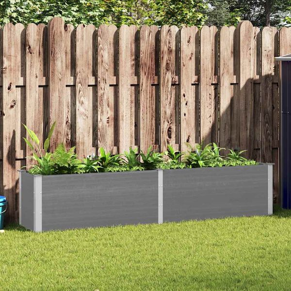 vidaXL Garten-Hochbeet 250 x 50 x 91 cm WPC Grau 49058