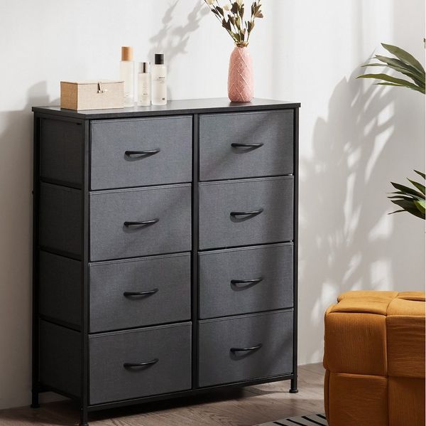 DUMOS Schubkastenkommode Kommode mit Stoffschubladen Stauraumschrank Schubladenschrank (Schubladenkommode), Mit 4, 5, 7, 8, 9 Schubladen