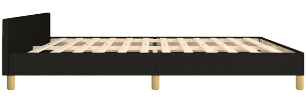 Bettgestell mit Kopfteil Schwarz 200x200 cm Stoff [347441] Bild 6
