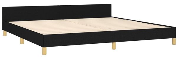Bettgestell mit Kopfteil Schwarz 200x200 cm Stoff [347441] Bild 4