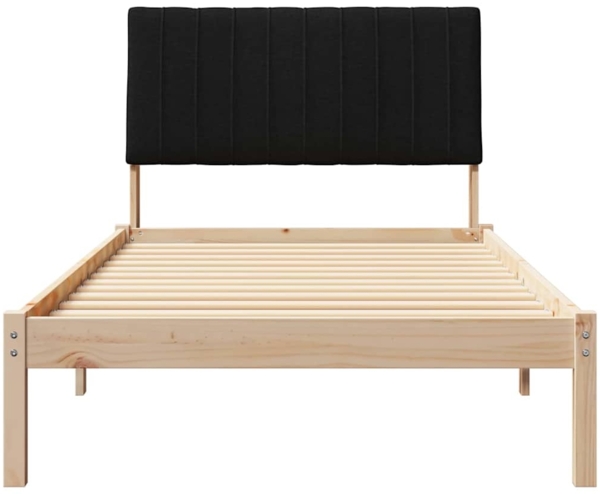 vidaXL Bettrahmen mit Kopfteil Braun 100 x 200 cm Massives Kiefernholz 878911 Bild 4