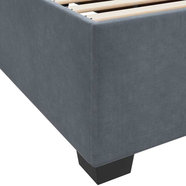 vidaXL Bettrahmen mit Matratze Dunkelgrau 100 x 200 cm Stoff 3399273 Bild 8