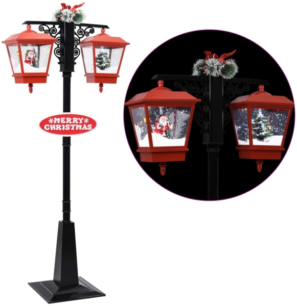 vidaXL Weihnachts-Straßenlampe mit Weihnachtsmann 81 x 40 x 188 cm PVC 289926