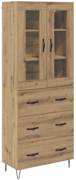 vidaXL Highboard Artisan-Eiche 69,5 x 34 x 180 cm Holzwerkstoff 3402704