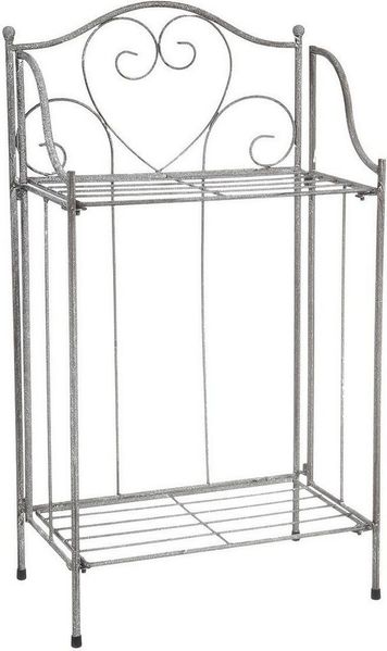 Ambiente Haus Pflanzentreppe Regal in grau aus Eisen (H) 65cm (1 St), schmiedeeisernes Standregal für Innen- und Außenbereich Bild 2