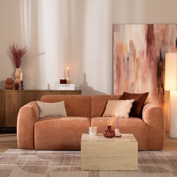 Bronx71 Sofa Maine 2,5 Sitzer Stoff terrakotta