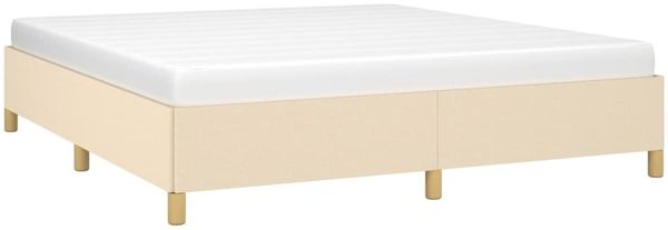 vidaXL Bettgestell ohne Matratze Creme 180x200 cm Stoff 347186 Bild 3