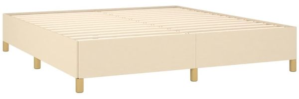 vidaXL Bettgestell ohne Matratze Creme 180x200 cm Stoff 347186 Bild 4