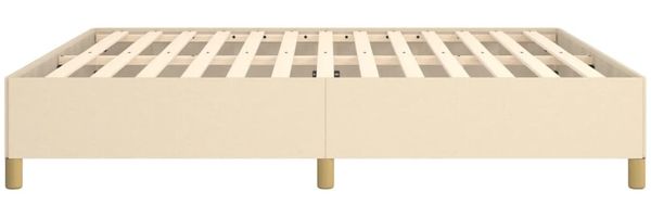 vidaXL Bettgestell ohne Matratze Creme 180x200 cm Stoff 347186 Bild 6