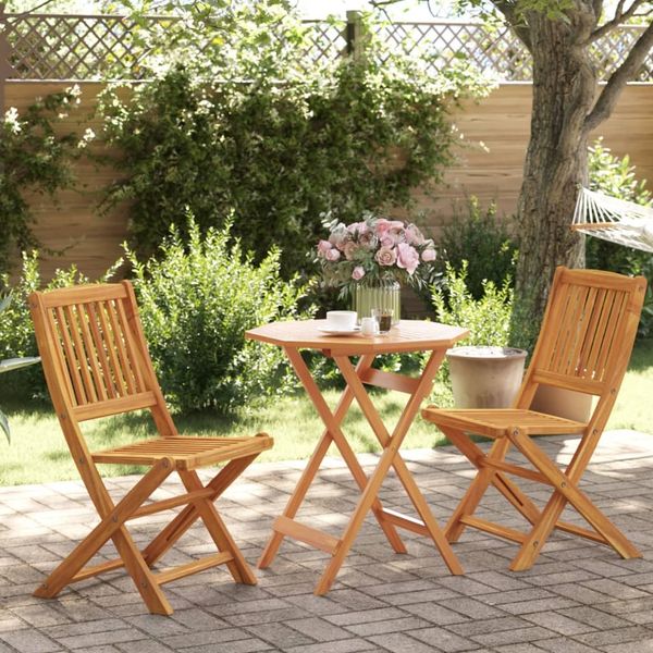 vidaXL 3-tlg. Bistro-Set Klappbar Massivholz Akazie 3295253