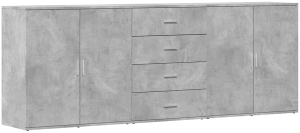 vidaXL Sideboards 3 Stk. Betongrau Holzwerkstoff 3276612