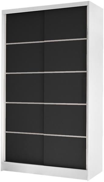 Schiebetürenschrank Camtalo IV (Farbe: Weiß / Schwarz)