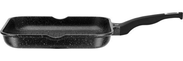 GSW Grillpfanne Titanium Granit Advanced, Aluminiumguss (1-tlg), Grillpfanne aus Aluminium-Guss mit Antihaft-Versiegelung