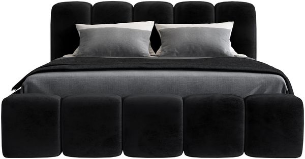 A&J MöbelLand 'Sonic' Polsterbett, Polyester, Schwarz, 140 x 200, mit Lattenrost, mit Bettkasten Bild 3