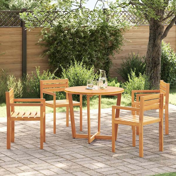 vidaXL 5-teiliges Garten-Ess-Set aus Massivholz Akazie 3334769