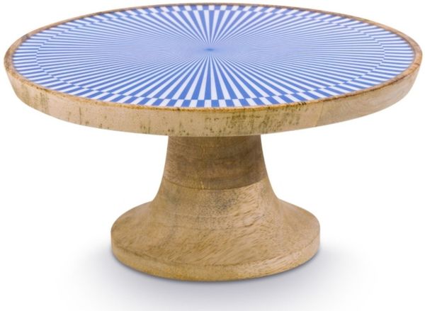 PiP Studio Servierplatte Royal Yerseke Servierplatte white blue 22 cm, Wood, (Kannen & Krüge), Platter o/f Bleached Mango White-Blue 22cm