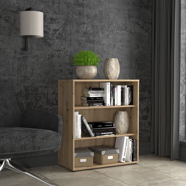 FORTE Tempra2 Regal, Holzwerkstoff, Braun, 73,7 x 85,5 x 34,8 cm