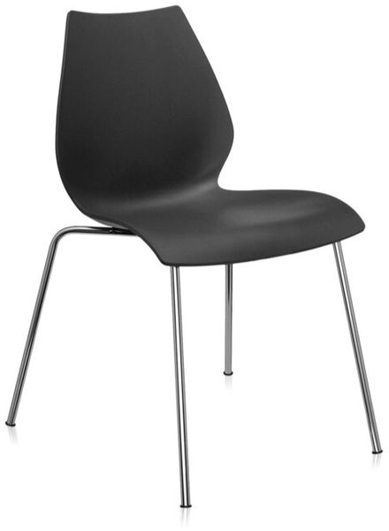Kartell Maui Bürostuhl, Anthrazit, 2er Set