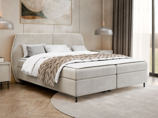 Boxspringbett Lymid (Farbe: Wave 02, Größe: 140x200)