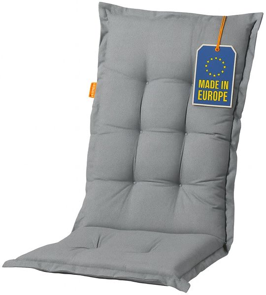Madison Hochlehner Polsterauflage Grau | 8cm | Auflage für Hochlehner-Gartenstühle