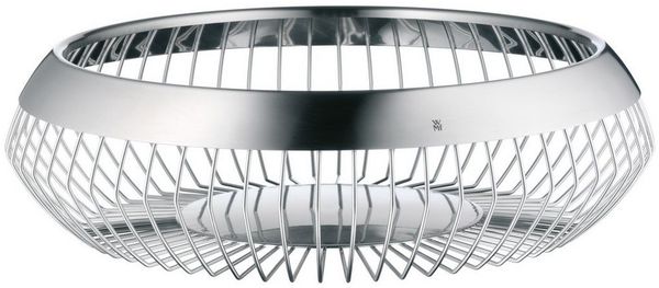 WMF Obstschale Living Lounge Korb, 24 cm, Cromargan® Edelstahl rostfrei 18/10, (1x Obstkorb (24 cm, Höhe 8,5 cm), 1-tlg)