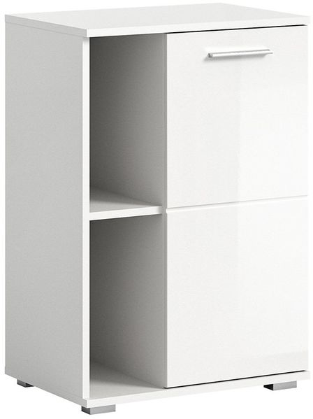 Kommode Pescara / Prego, Holzwerkstoff, Weiß, 55 x 79 x 37 cm