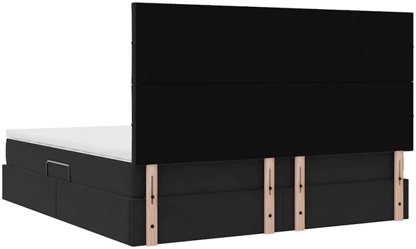 vidaXL Aufbewahrungsbett mit Matratze Schwarz 180 x 200 cm Samt 3372047 Bild 11