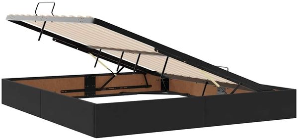 vidaXL Aufbewahrungsbett mit Matratze Schwarz 180 x 200 cm Samt 3372047 Bild 6