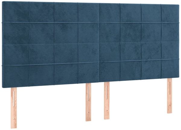 vidaXL Boxspringbett mit Matratze Dunkelblau 160x200 cm Samt 3129223 Bild 6