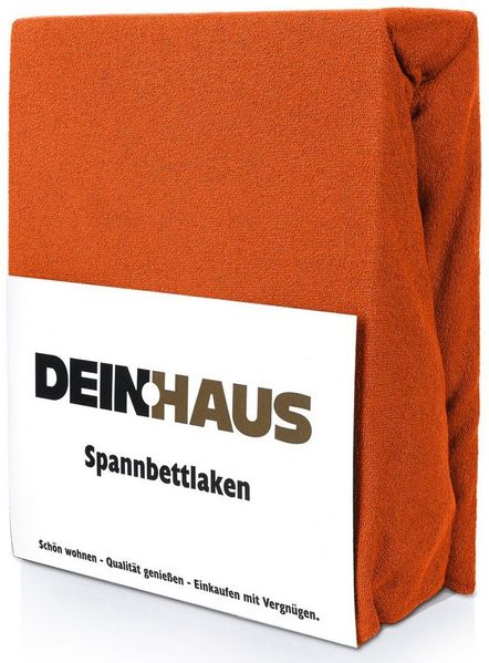 DH DEIN. HAUS Spannbettlaken Frottee Bettlaken mit Gummizug aus natürlicher Baumwolle, Gummizug: mit Gummizug, Baumwolle, atmugsaktiv, hautfreundlich, pflegeleichter Stoff