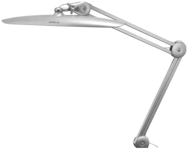 Semplix LED Arbeits-Tischlampe silber (182 LEDs/ dimmbar/ Tischklemme)