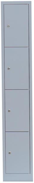 Schließfachschrank Wertfachschrank Fächerschrank Spind Umkleideschrank 4 Fächer-Spint Lichtgrau 520410