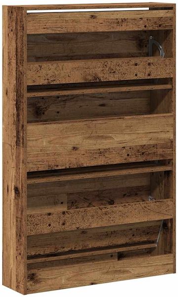 vidaXL Schuhschrank mit Regal Altholz 80 x 21 x 125,5 cm Holzwerkstoff 869102 Bild 6