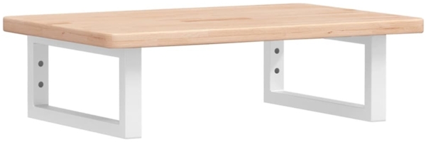 vidaXL Waschtischplatte mit Halterung Stahl und Massivholz Eiche 3302332