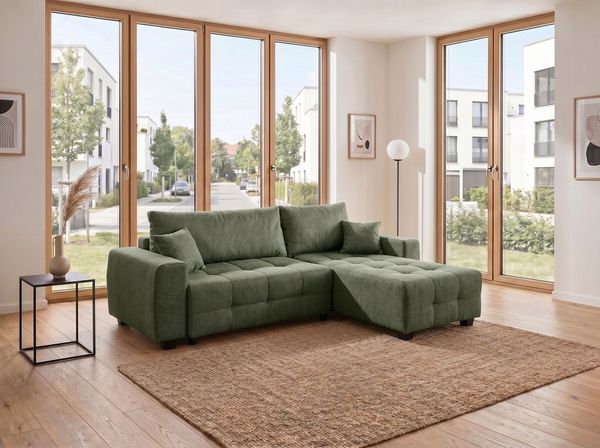 OTTO home Ecksofa Bella L-Form, B: 234 cm - OTTO. Verlässliche Qualität, Ecksofa,Schlaffunktion,Bonnelfederkern,Rückenkissen