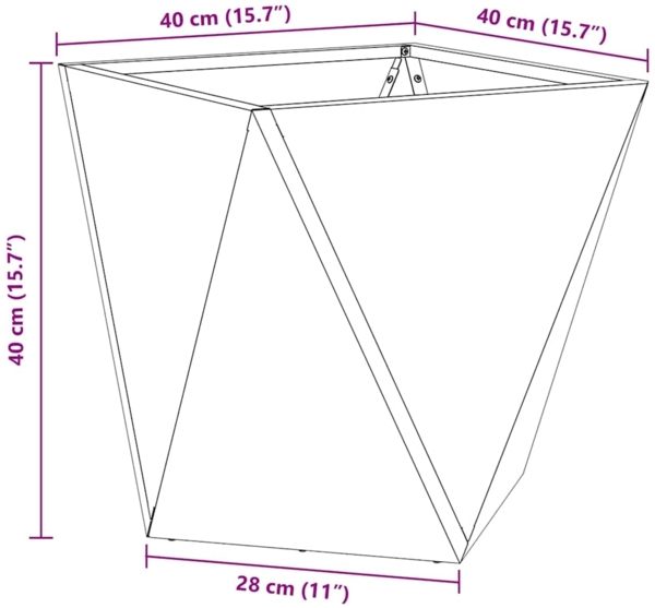 vidaXL Pflanzkübel Rostig 40 x 40 x 40 cm Wetterfeststahl 883834 Bild 10