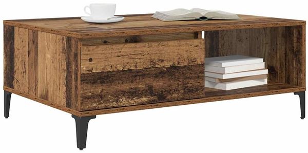 vidaXL Couchtisch Altholz 90 x 60 x 35 cm Holzwerkstoff 875116 Bild 3
