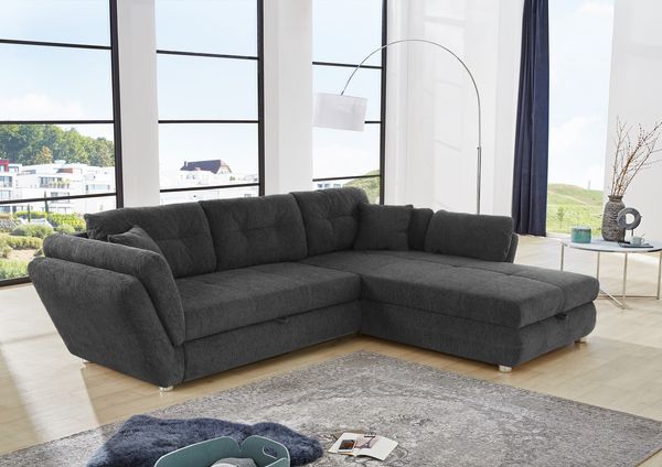 Job 'Jengen KPL' Wohnlandschaft, Chenille dunkelgrau