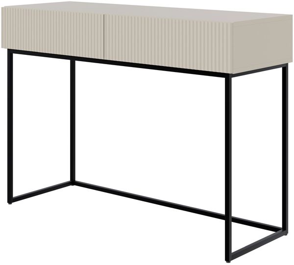 Selsey 'Veldio' Schminktisch mit 2 Schubladen, greige, ca. 79 x 110 x 40 cm