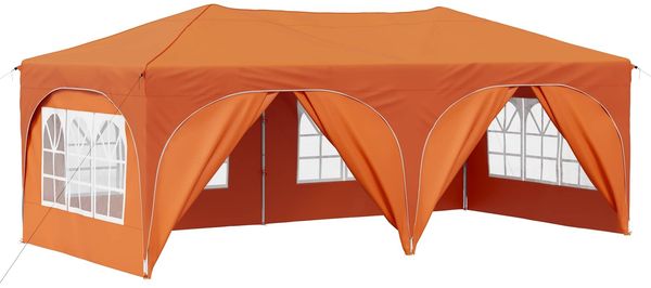 vidaXL Pop-up Partyzelt 575 x 288 x 245 cm Orange Oxford-Stoff 42019910 Bild 2