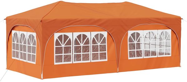 vidaXL Pop-up Partyzelt 575 x 288 x 245 cm Orange Oxford-Stoff 42019910 Bild 8