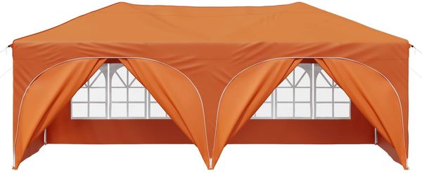 vidaXL Pop-up Partyzelt 575 x 288 x 245 cm Orange Oxford-Stoff 42019910 Bild 6