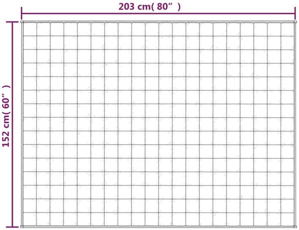 vidaXL Gewichtsdecke Stoff, 1x Gewichtsdecke, Blau, 152x203 cm, Stoff, 11 kg Bild 6